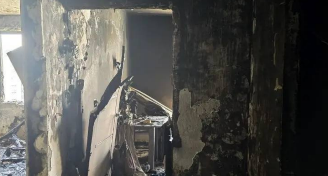 Одна из поврежденных квартир. Скриншот фото из Telegram-канала Евгения Наумова от 18.03.26, https://t.me/emnaumov/7148 Одна из поврежденных квартир. Скриншот фото из Telegram-канала Евгения Наумова от 18.03.26, https://t.me/emnaumov/7148